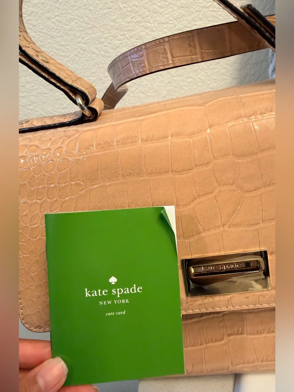 kate spade structured croc